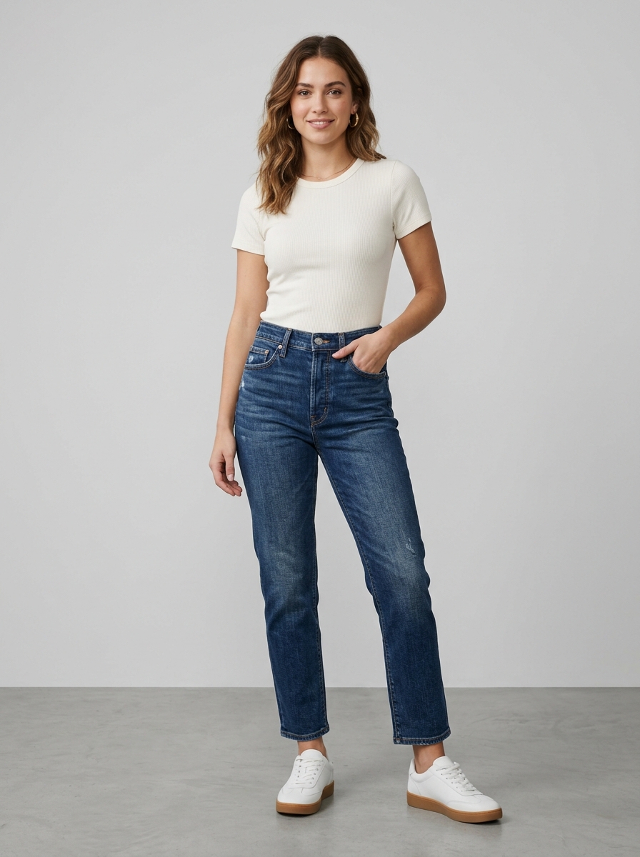 High-Waist Jeans